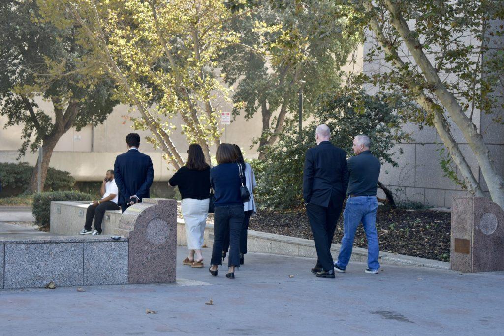 Loved ones of the PCH crash victims left the Van Nuys West Courthouse on Oct. 9. They sat in the courthouse together and left together.