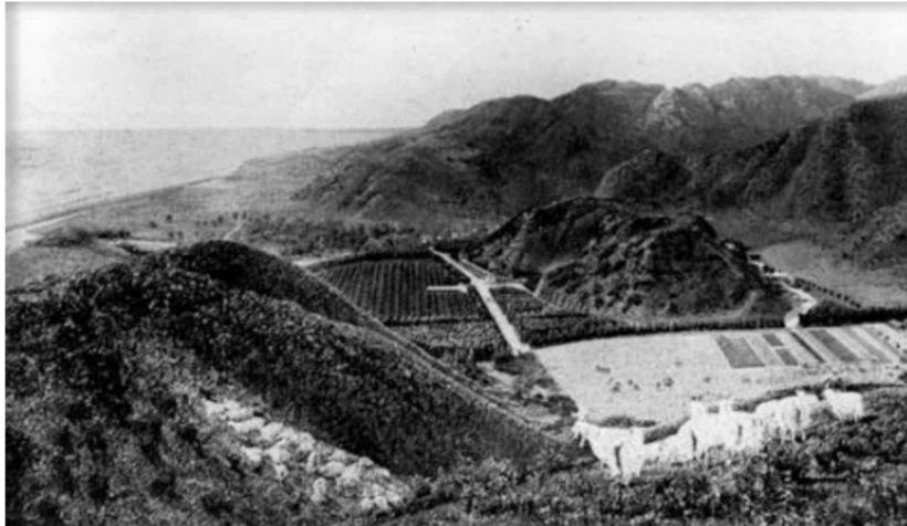 Photo of the Rindge Ranch which sits on the Rindge property near the Malibu/Topanga coastline in the early 1900s. The Rindge family bought the property for $10 per acre. Photo courtesy of Racing Nellie Bly