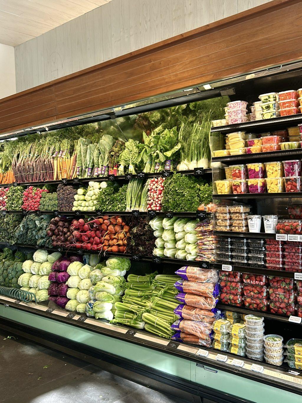 Vibrant fruit and vegetables are displayed at the Erewhon in Pacific Palisades on Oct. 9. Akinfe said she is drawn to Erewhon because of its commitment to health and use of ethical ingredients. Photo courtesy of Fadé Akinfe