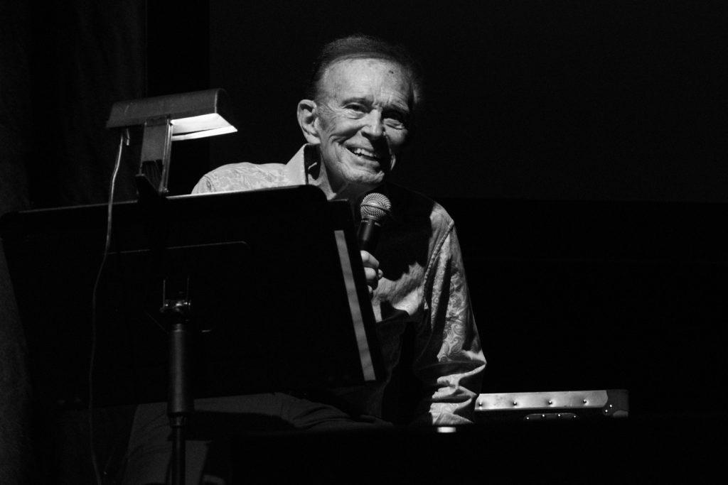 Bob Eubanks speaks on stage for his show "Backstage with the Beatles, Featuring Ticket to Ride" at Smothers Theatre on Oct. 20. Eubanks told the audience tales of the Beatles&squot; performances in America and what it took to get them here. Photos by Perse Klopp