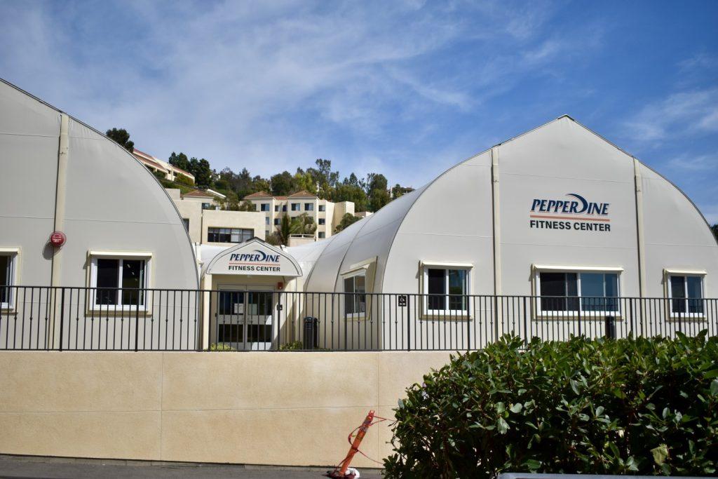 A photo of the Pepperdine Fitness Center on March 13, which is located between Seaside Hall and Rockwell Towers dormitory buildings along Greek Road. Fitness programs on campus are designed to help students actively develop healthy habits and promote care for their bodies. Photo by Mary Elisabeth