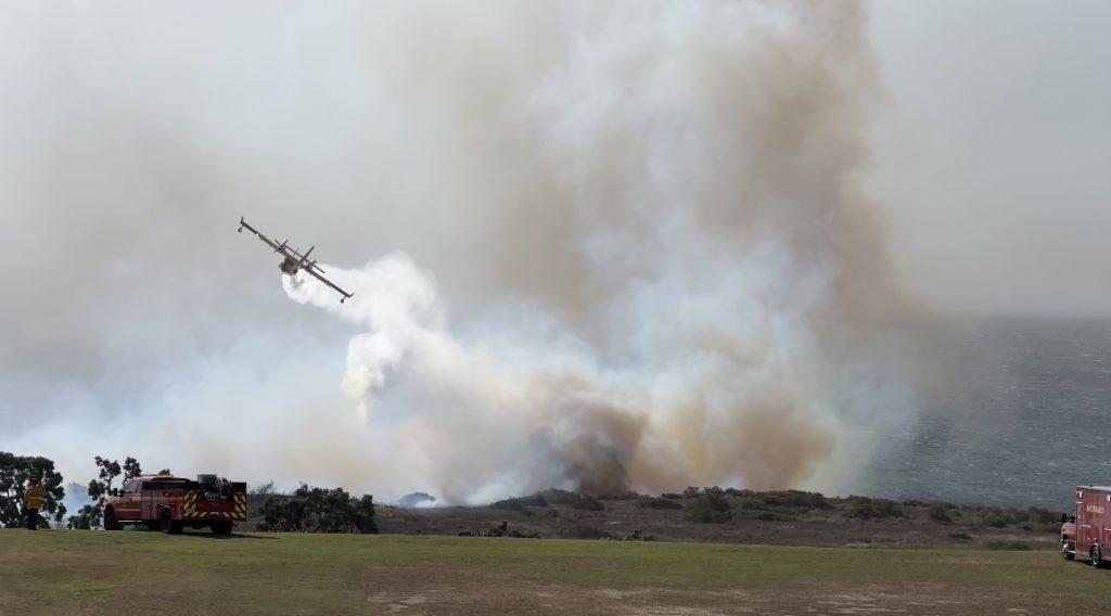 L.A. County Fire responded to the blaze. Emergency vehicles used Alumni Park to monitor the fire.