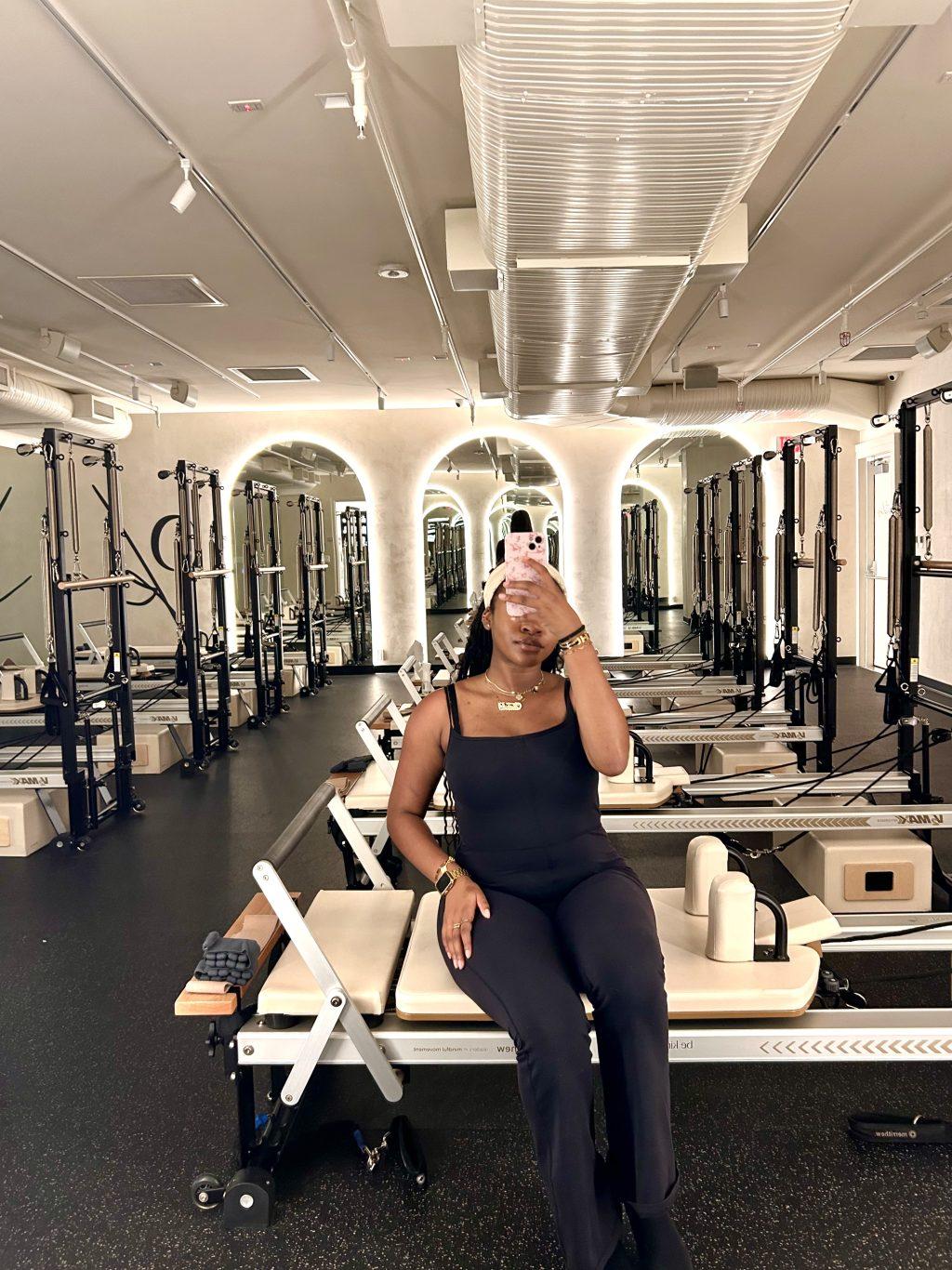 Junior Fadé Akinfe attends a pilates class at Be Kind Studios on Sept. 24. She said Malibu has helped her to discover her passion for pilates and explore other wellness concepts like improving her gut health with sea moss. Photo courtesy of Fadé Akinfe