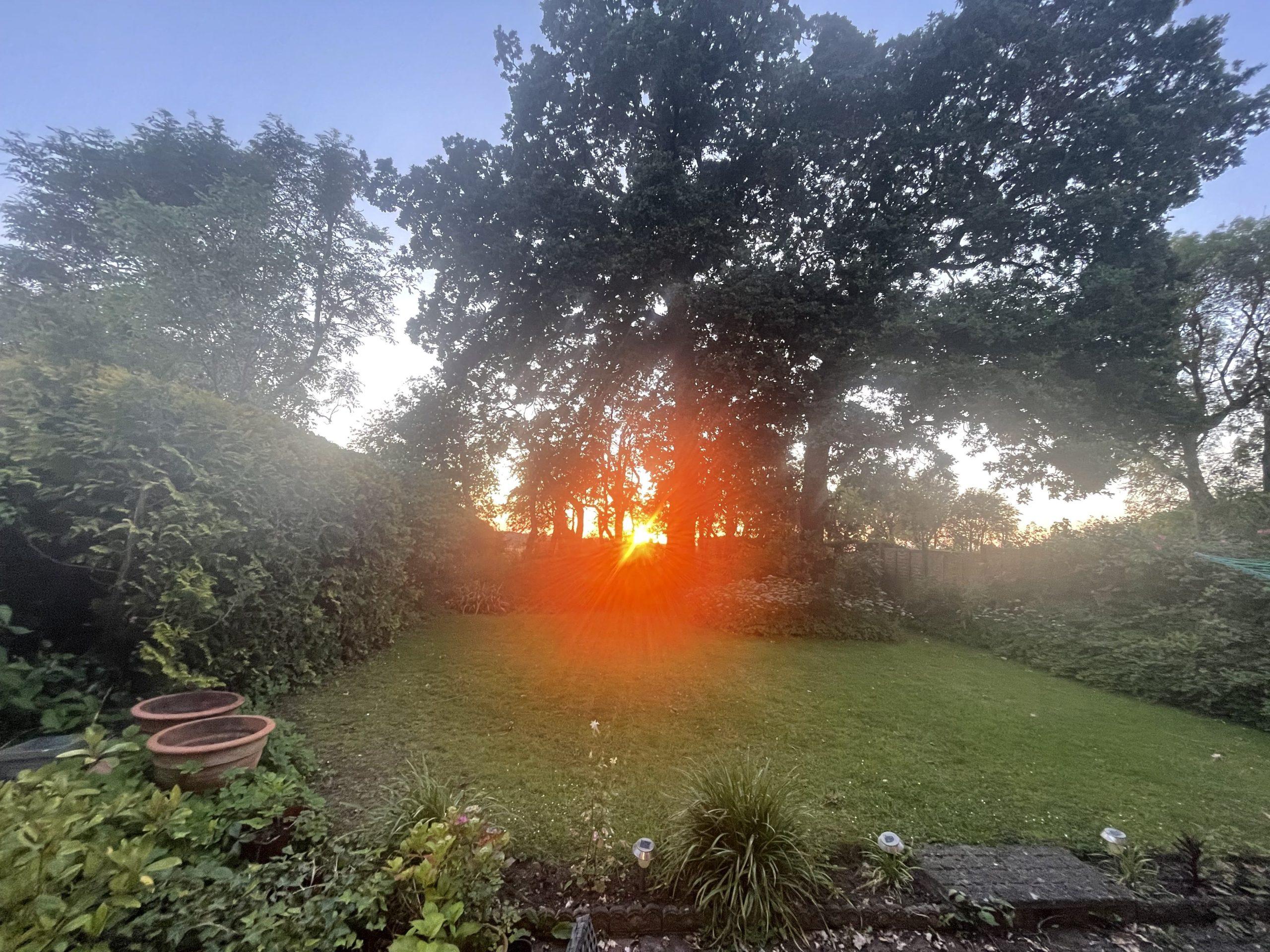 A sunset from the backyard of my great aunt's house in Leighton Buzzard, England on June 22. I visited her home while studying in London during the summer.