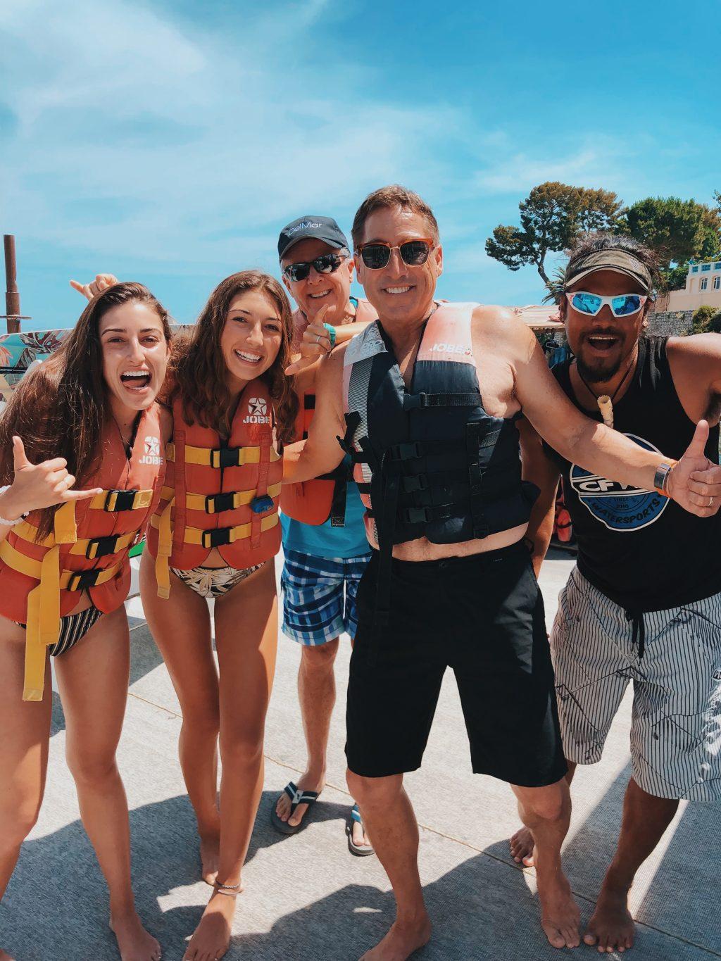 Senior Marla Steel and her family before embarking on a jet skiing tour in the French Riviera. Steel went on vacation with her family in June 2019. Photo courtesy of Marla Steel