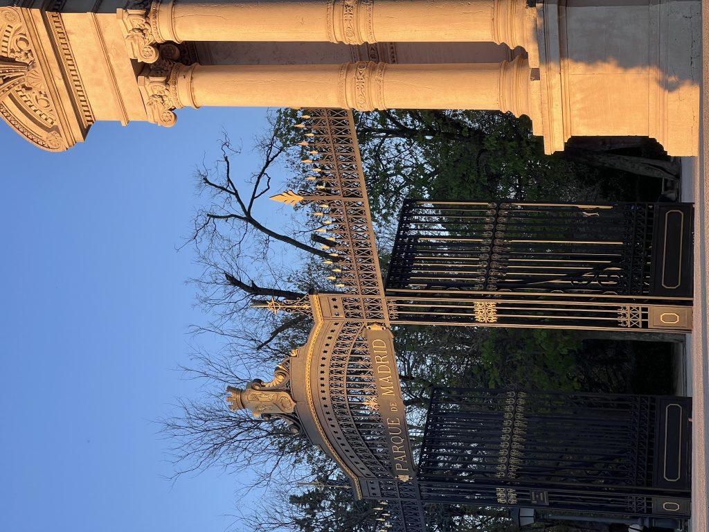 The entrance to the Parque de El Retino at sunrise. The park is known for its wild peacocks that roam the park. Photo courtesy of Sofia Hernandez