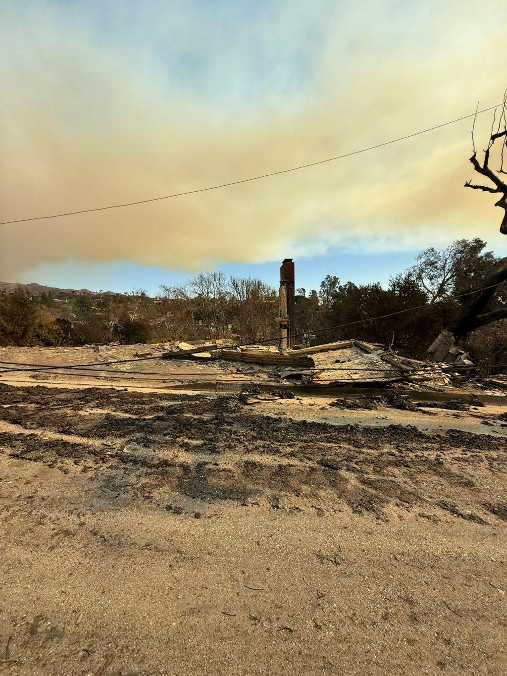 The former location of the Ace of Hearts Dog Rescue is left in ashes after the recent Palisades Fire. The dog rescue organization is now looking for a new office. Photo courtesy of Kenny Benedetto