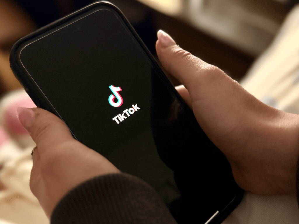 Gabi Garmon opens TikTok after the ban. Endless entertainment and video content awaits on the home-screen.