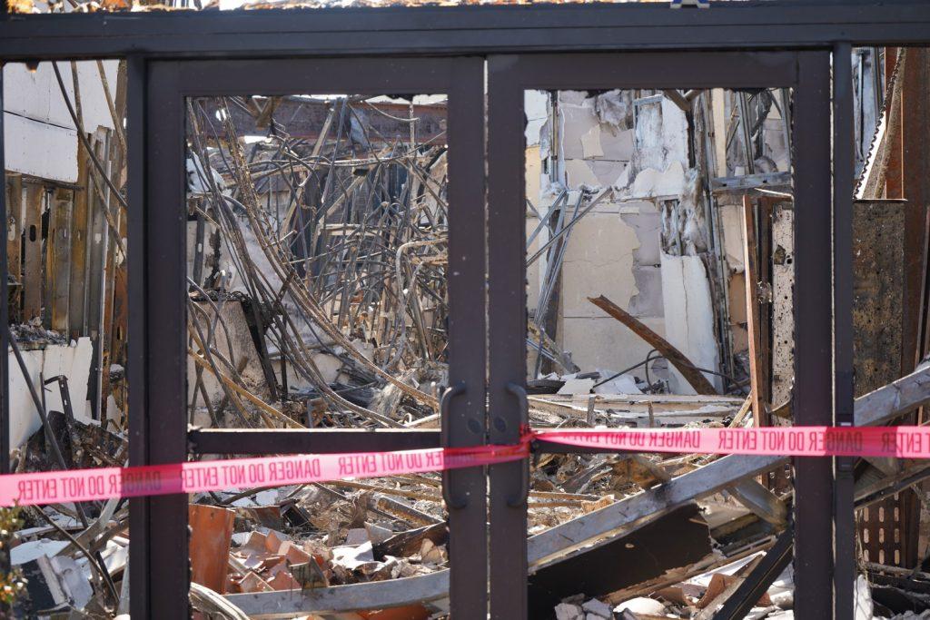 During the roundtable meeting in the Pacific Palisades at Fire Station 69, President Trump called for the cutting of the red tape. L.A. Mayor Karen Bass said her main concern is the safety of the residents due to hazardous materials still on the streets. Photo by Liam Zieg