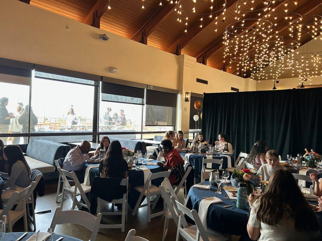 Pepperdine students and staff converse and enjoy a meal before the RISE Summit begins. The first Summit began in 2021. Photos by Eliot Cox