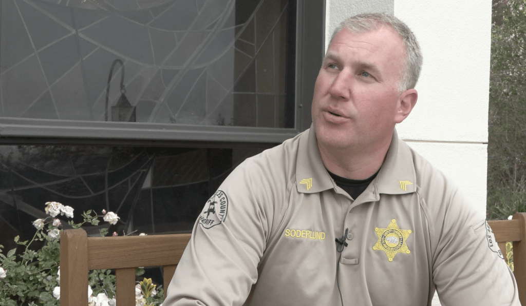 Sgt. Christopher Soderlund, 16-year LASD veteran, talks about how the Malibu/Lost Hills Sheriff's Department is stopping looters. Malibu/Lost Hills station is the first in the county to use UAV drones.