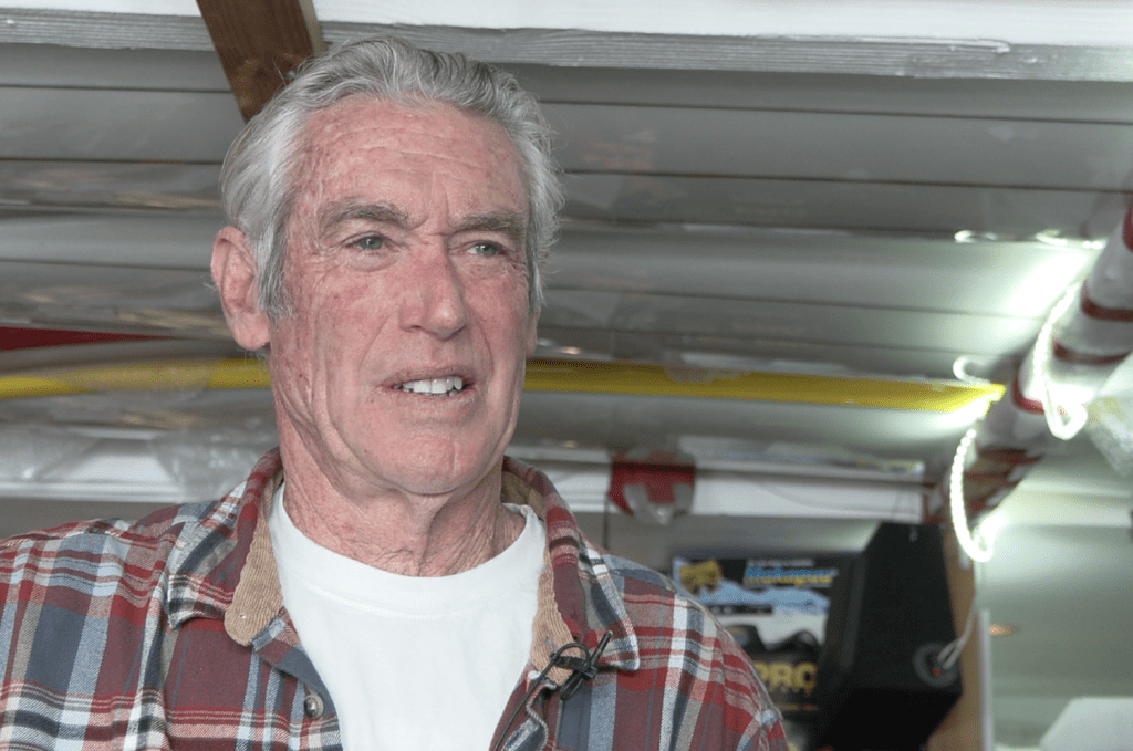 Jefferson Wagner, owner of Zuma Jays surf shop and two-time Malibu Mayor, shares his store was looted during the Franklin Fire on Dec. 9. Wagner said looters are trespassing using public beaches. Photo by Rachel Flynn