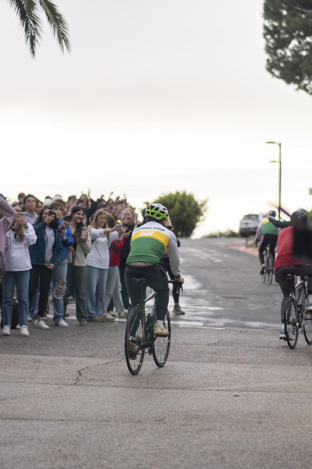 The Pepperdine community welcomes the fraternity brothers March 12. Over 400 students came for the Abilene bikers' welcome party. Photo by Kasten Grimm