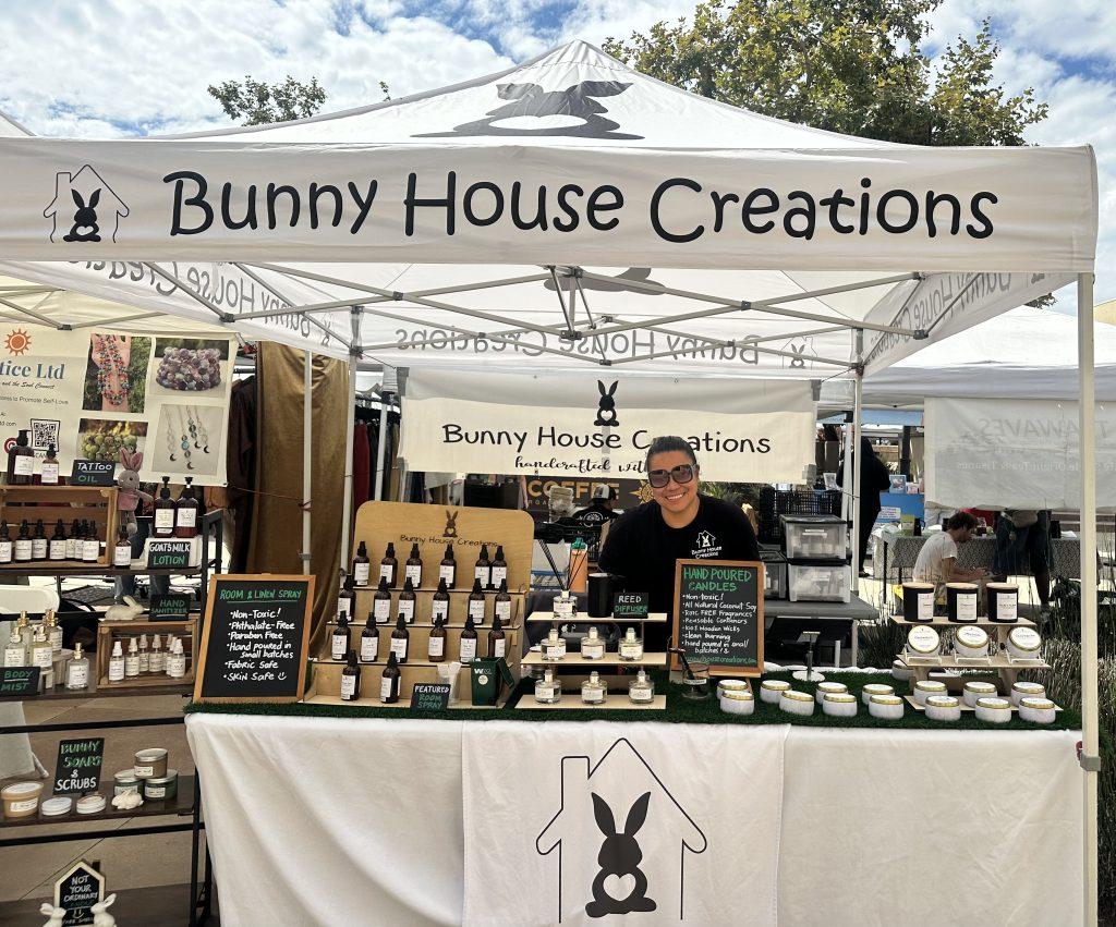 Rochelle Paguia and her Bunny House Creation storefront.