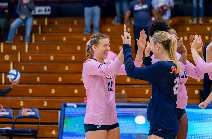 Women’s Indoor Volleyball Defeats Oregon State in Five-Set Thriller