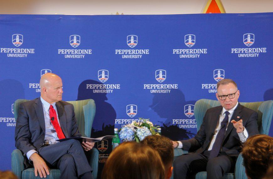 Pepperdine Hosts Former President of Poland Andrzej Duda at President’s Speaker Series