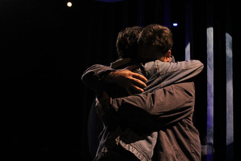 Junior Joshua Rogers and senior Nathan Skenderian play Bear and Darryl and embrace as Darryl comes out as gay and confesses his feelings toward Bear. When all hope seems lost, each character is forced to confront personal struggles of their own.