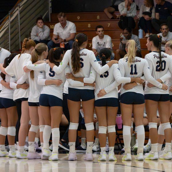 Women’s Indoor Volleyball Rallies With Home Crowd to Dominate UC Santa Barbara
