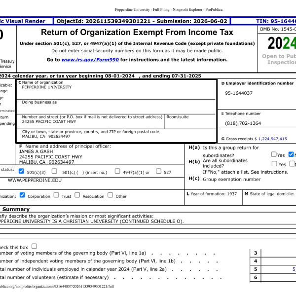 Form 990 Reveals Pepp’s Top Earners for FY2025