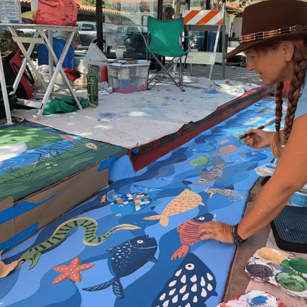 Local Artist Paints Messages of Ocean Pollution Through Murals