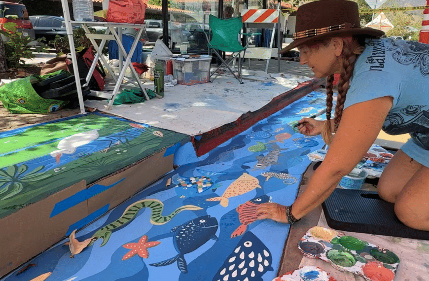 Local Artist Paints Messages of Ocean Pollution Through Murals